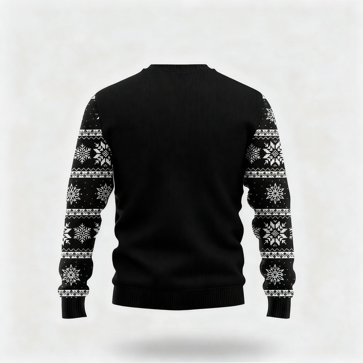 Drune | Santa Claus Cartoon Design - Schwarzer Feiertagsikone Pullover