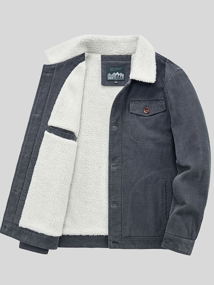 Drune | Fleece-Knopf Outdoorjacke Leicht Mit Brusttasche Für Herren - Perfekt für Outdoor-Aktivitäten