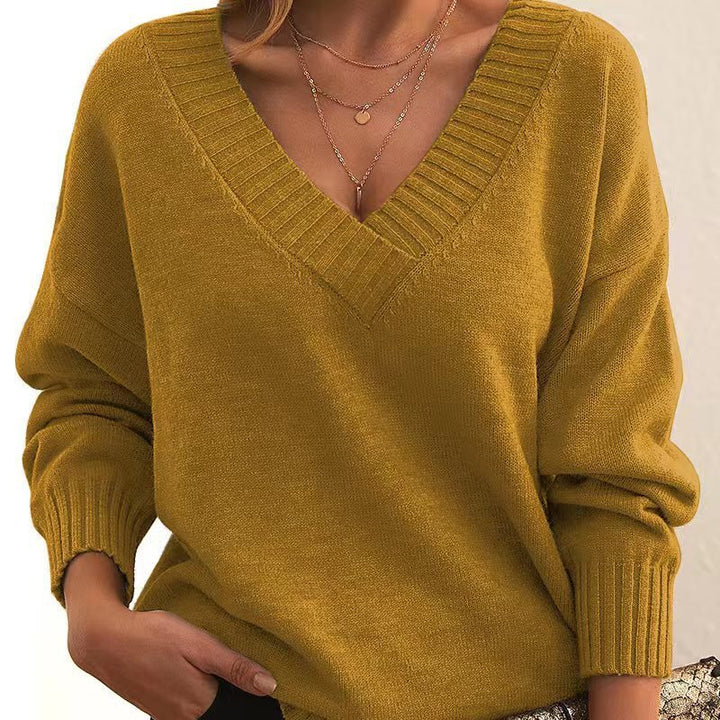 Drune | Lässiger V-Ausschnitt Pullover für Frauen