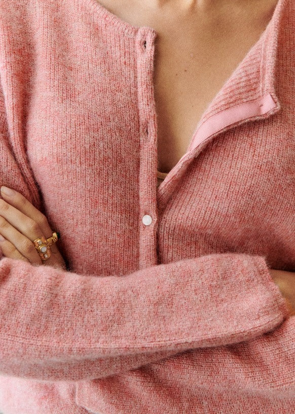Drune | Superweicher Chint-Cardigan mit Knöpfen