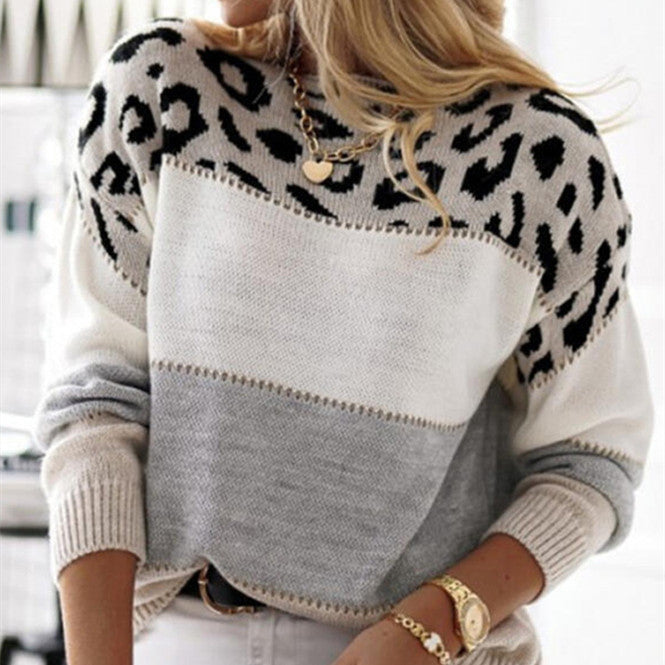 Drune | Pullover aus Strick mit Leopardenmuster