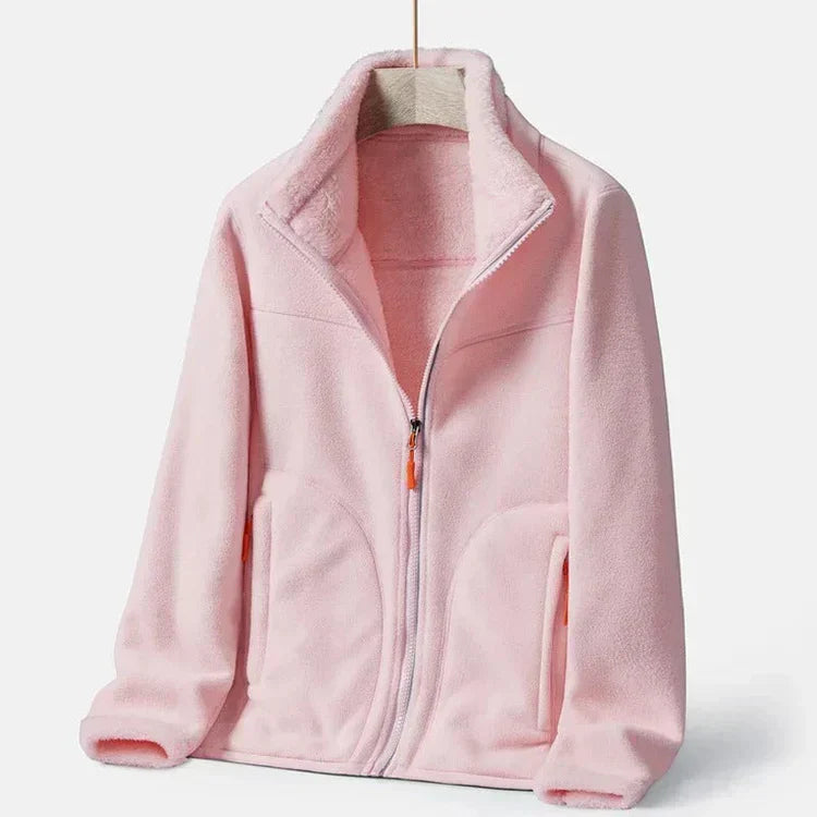 Drune | Damen Doppelreiher-Fleecejacke
