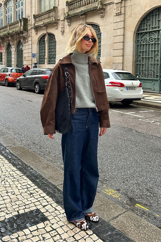 Drune | Wildleder Oversized Vintage Jacke