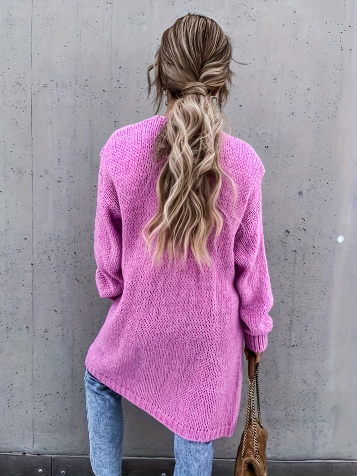 Drune | Langarm Gestrickte Strickjacke Für Damen - Perfekt für Alltagstragen