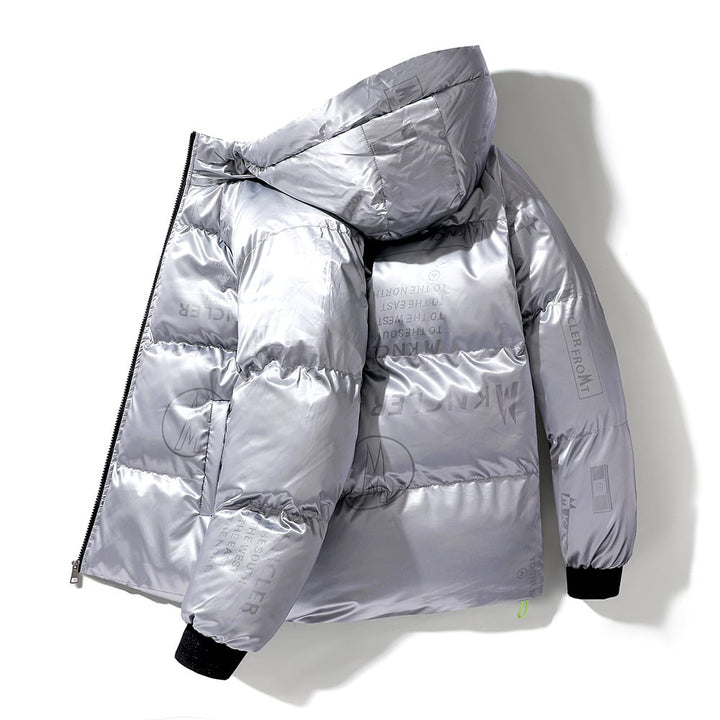 Drune | Gesteppt Herrenjacke mit Kapuze und Vinyleffekt