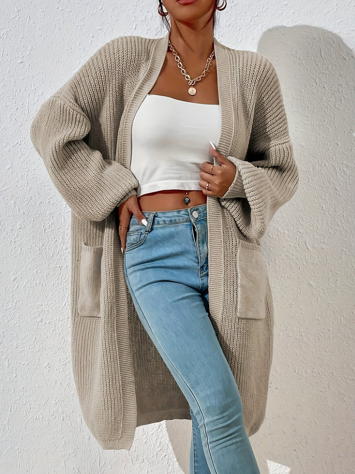 Drune | Strick Cardigan - Offener Schnitt, Lang & Bequem für Alltag & Freizeit