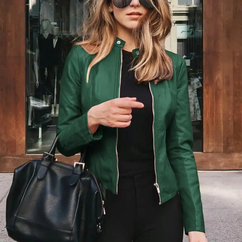 Drune | Klassische Lederjacke für Damen