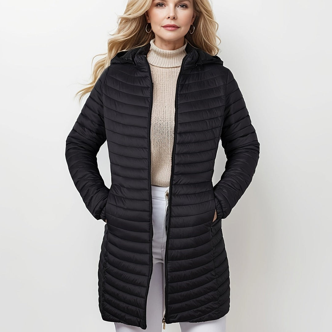Drune | Lässige gepolsterte Jacke mit Kapuze und Frontreißverschluss