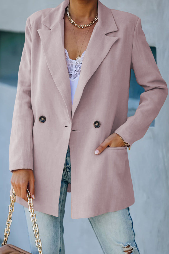 Drune | Doppelreihiger Blazer mit gepolsterten Schultern und Taschen