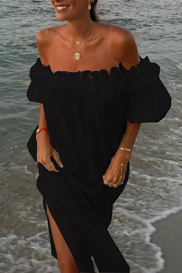 Drune - Midi-Kleid mit Rüschen