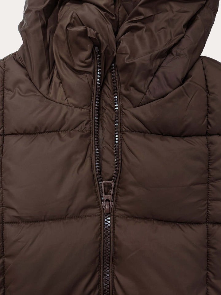 Drune | Frauen Lange Kapuzen-Winter-Pufferjacke
