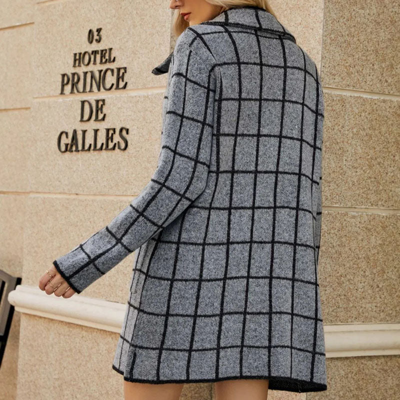 Drune | Jacke mit Karomuster Klassischer Schnitt Struktur und Statement