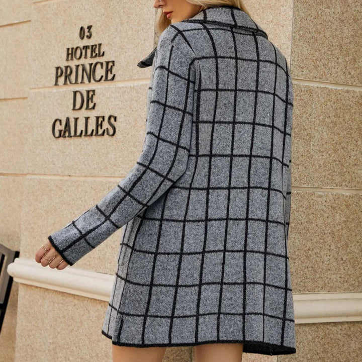 Drune | Jacke mit Karomuster Klassischer Schnitt Struktur und Statement