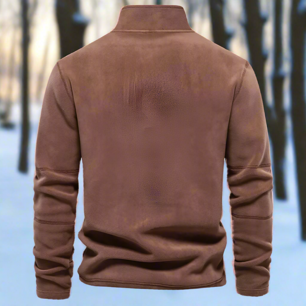 Drune | Viertelreißverschluss Fleece Pullover Weich Und Warm Langärmlig Lässige Passform