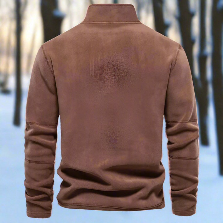 Drune | Viertelreißverschluss Fleece Pullover Weich Und Warm Langärmlig Lässige Passform