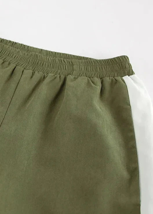 Drune | Edge - Kontrast Reißverschlussjacke und weit geschnittene Hose Set