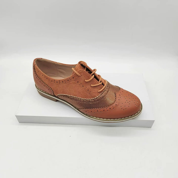 Drune | Brogues Schuhe Echtes Leder Klassische Schnürung Elegantes Perforiertes Design
