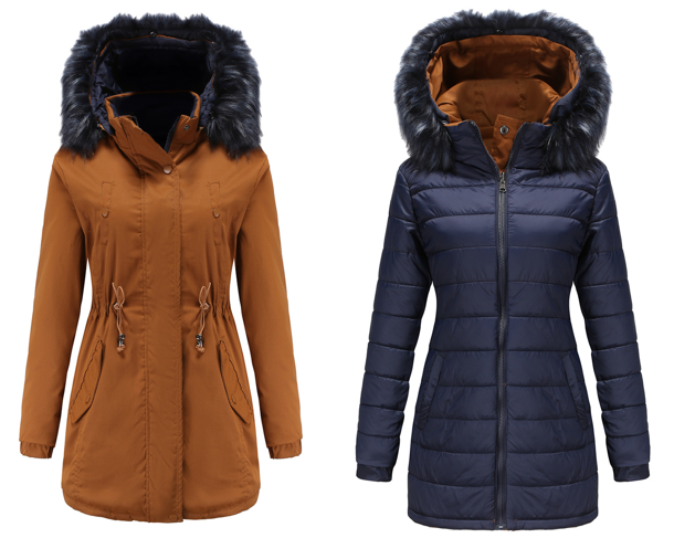 Drune | Damen Winter Steppmantel Wende-Parka aus Baumwolle