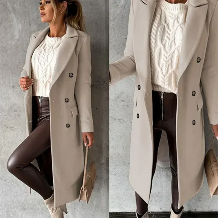 Drune | Damen Warme Trench Mantel - Winter