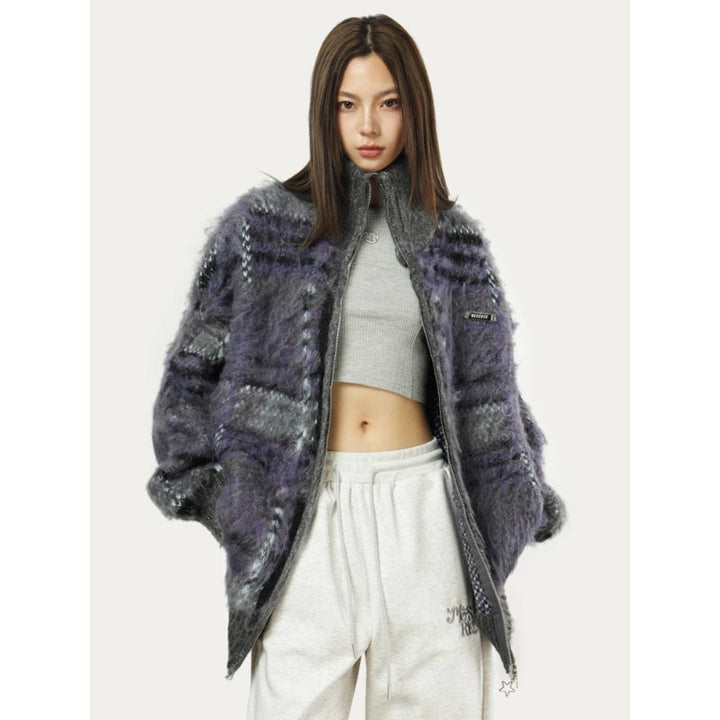Drune | Flauschiger Strickcardigan