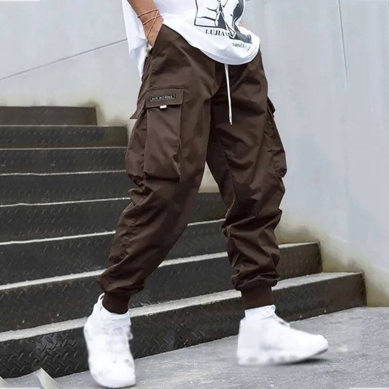 Drune | Herren Schwarze Cargo Hose