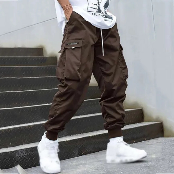 Drune | Herren Schwarze Cargo Hose