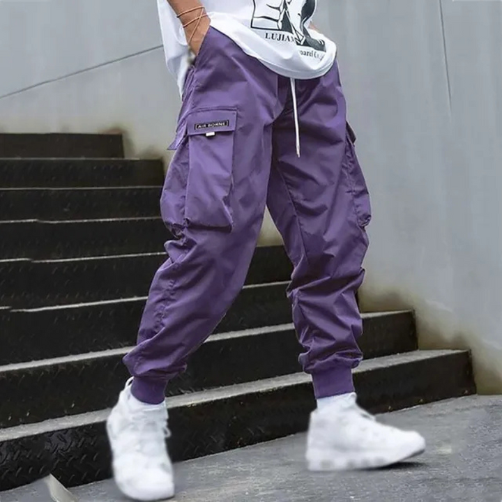 Drune | Herren Schwarze Cargo Hose