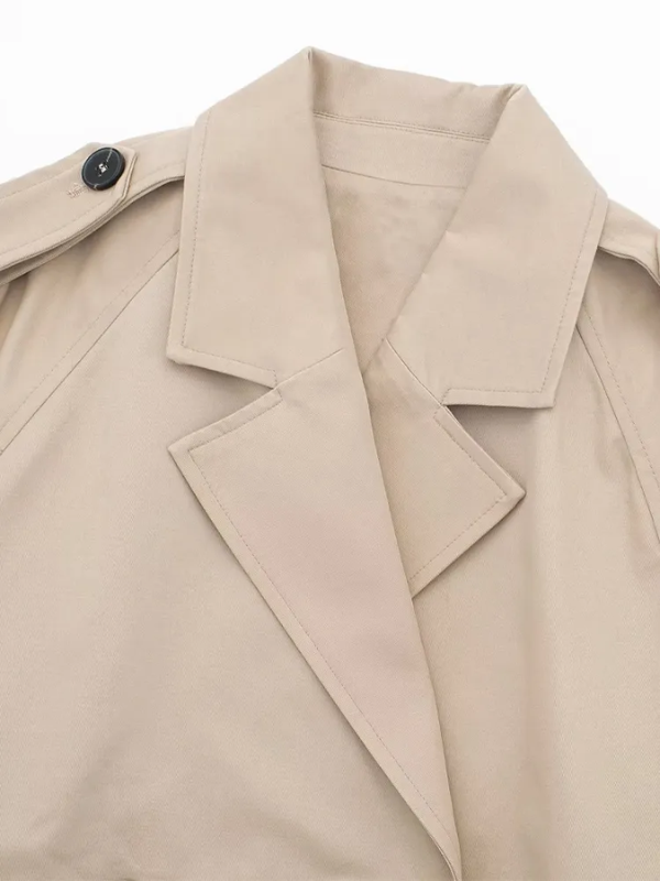 Drune | Cropped Trenchcoat - Stilvoll & Vintage