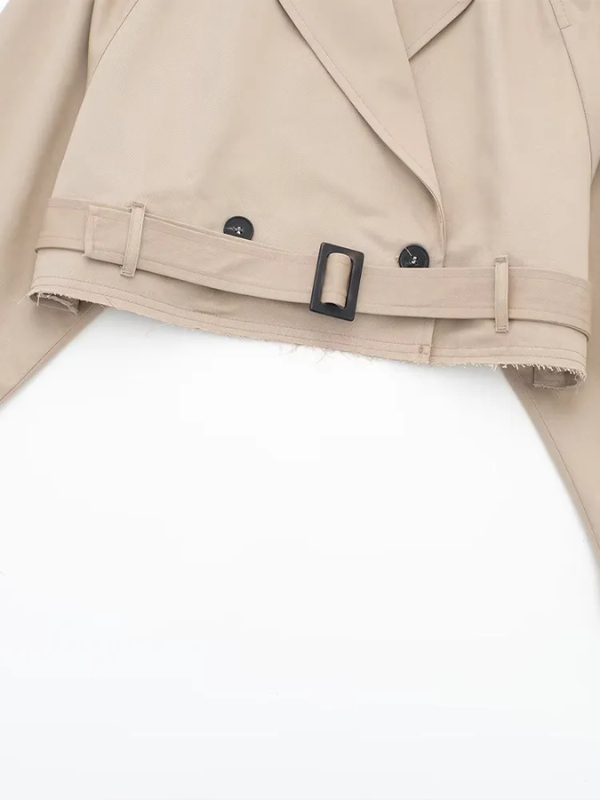 Drune | Cropped Trenchcoat - Stilvoll & Vintage