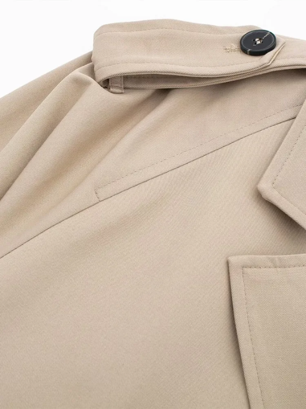 Drune | Cropped Trenchcoat - Stilvoll & Vintage