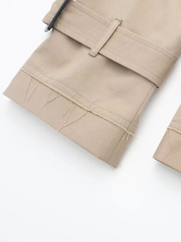 Drune | Cropped Trenchcoat - Stilvoll & Vintage