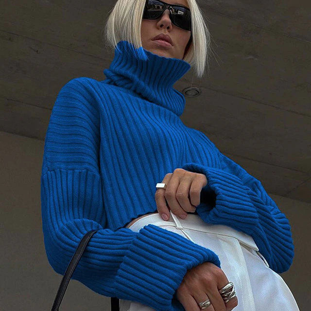 Drune | Damen Klassischer Rollkragenpullover