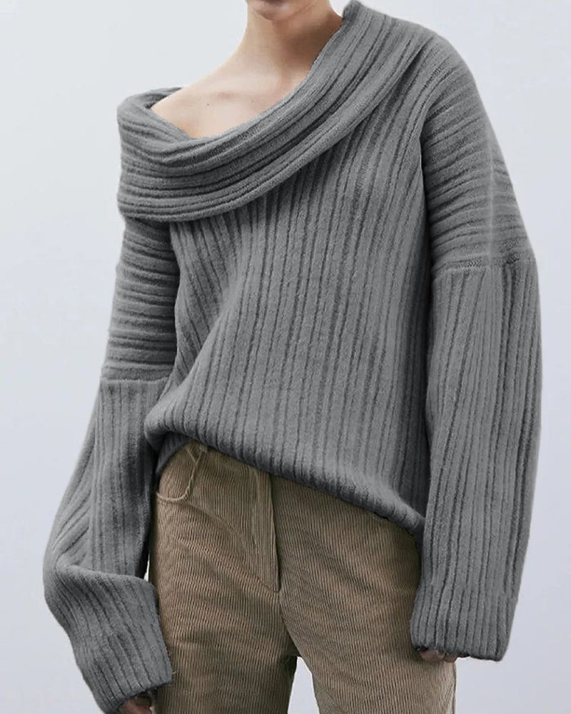 Drune | Lässiger Strick-Top-Jumper mit einem Schulterträger