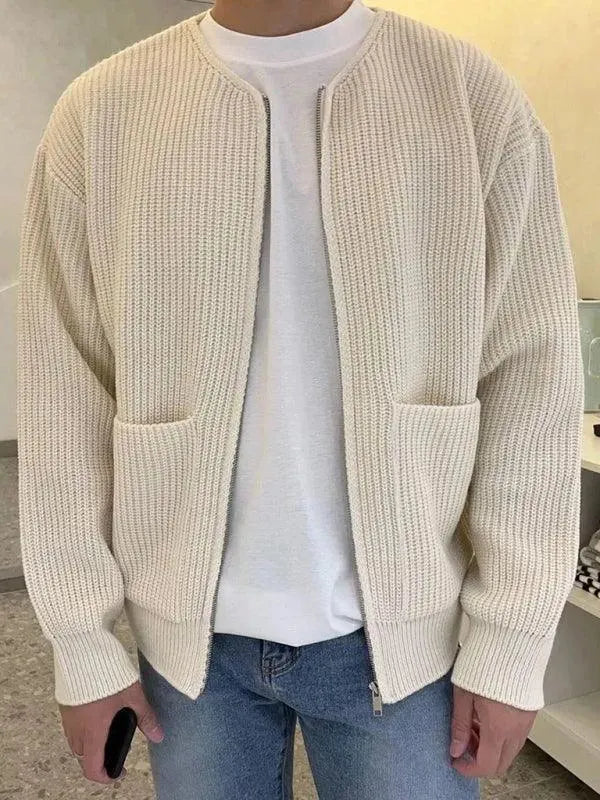 Drune | Faulenzer Stil Herren Strickjacke Pullover