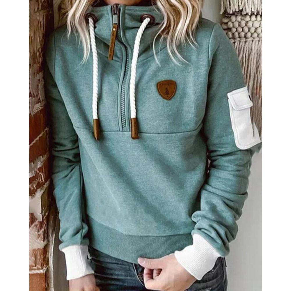 Drune | Freizeit Einfarbiger Hoodie