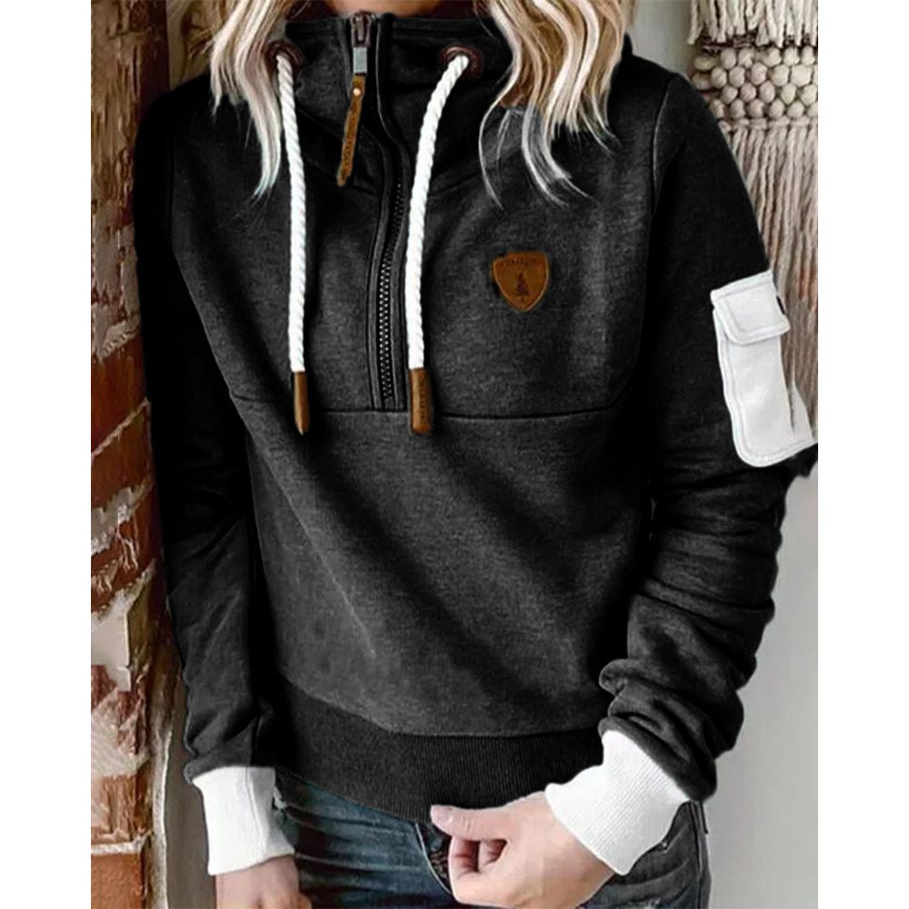 Drune | Freizeit Einfarbiger Hoodie