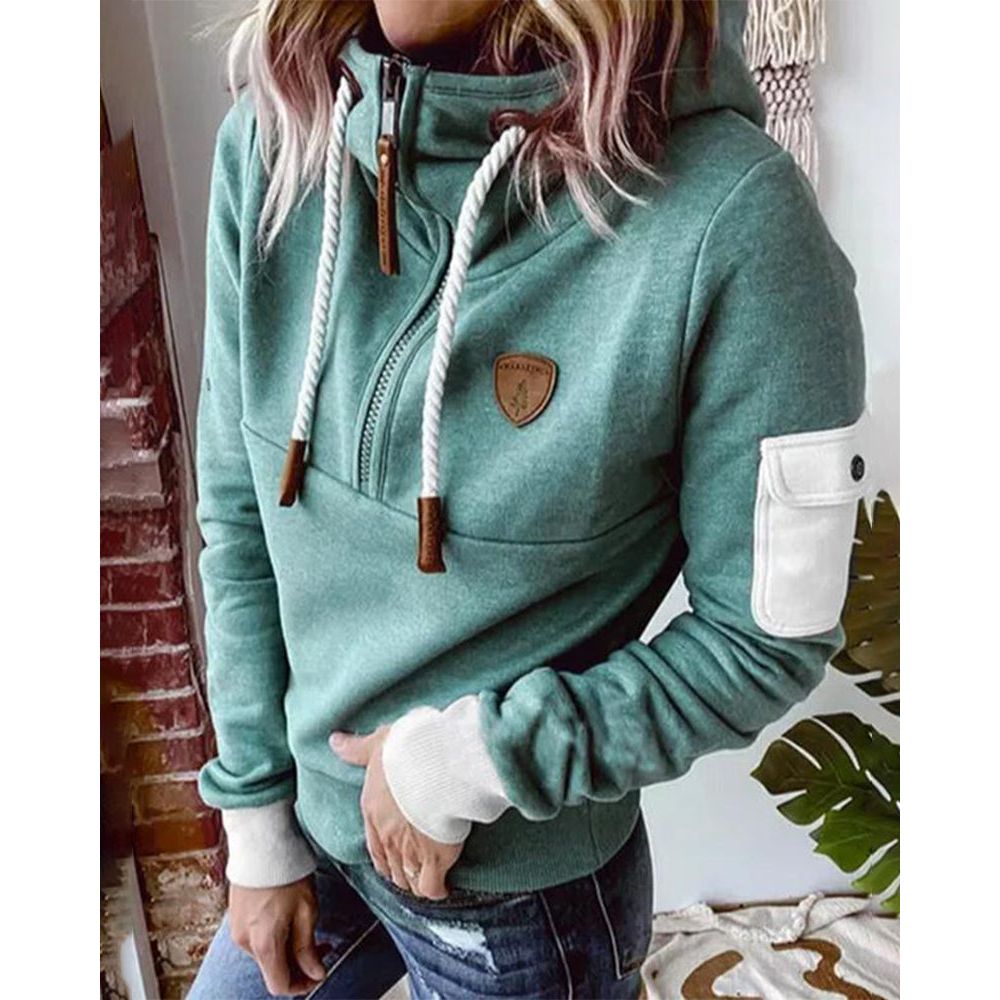 Drune | Freizeit Einfarbiger Hoodie