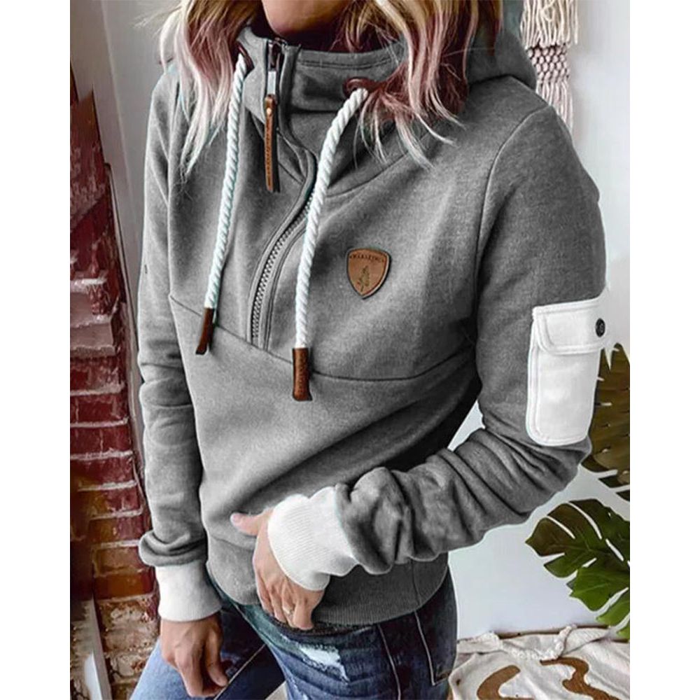 Drune | Freizeit Einfarbiger Hoodie