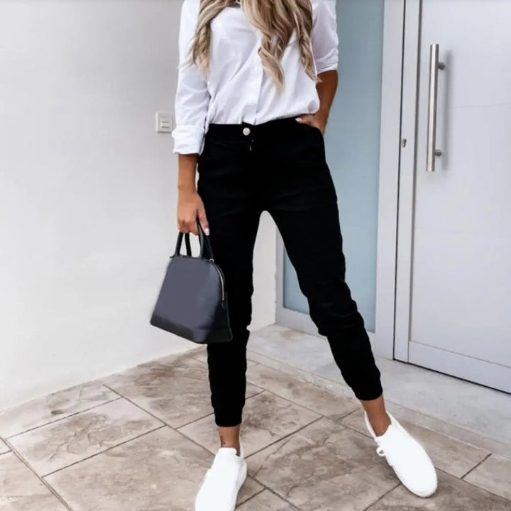 Drune | Schicke Slim-Fit Hose aus Stretchstoff