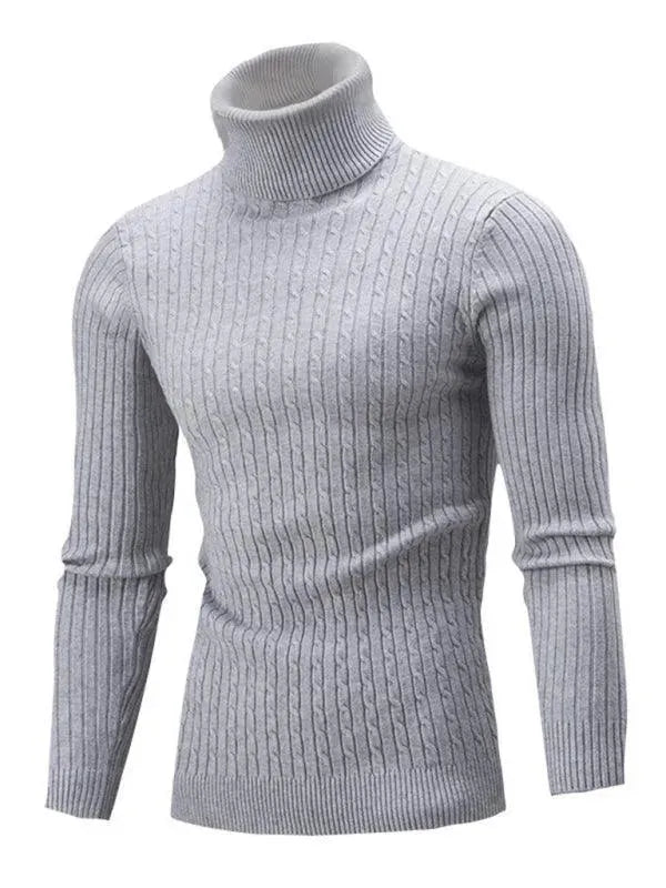 Drune | Enger Stretch Herren Pullover mit Rollkragen