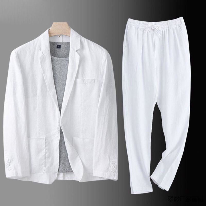 Drune | Lässiger Leinen Blazer Für Herren Anzugset