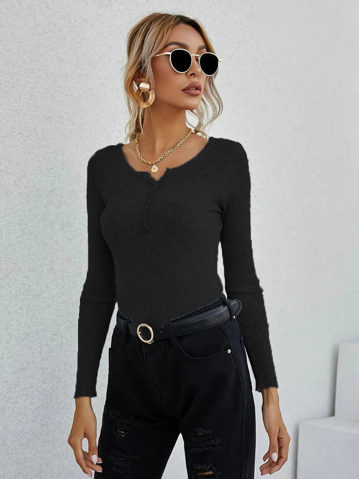 Drune | Shirt I Damen V-Ausschnitt Pullover