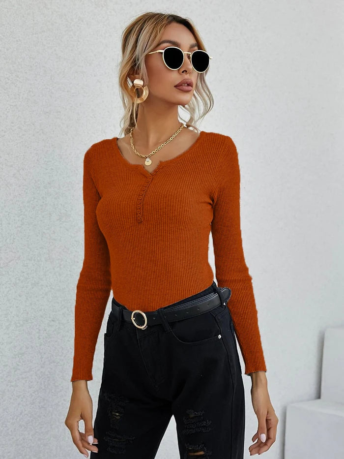 Drune | Shirt I Damen V-Ausschnitt Pullover