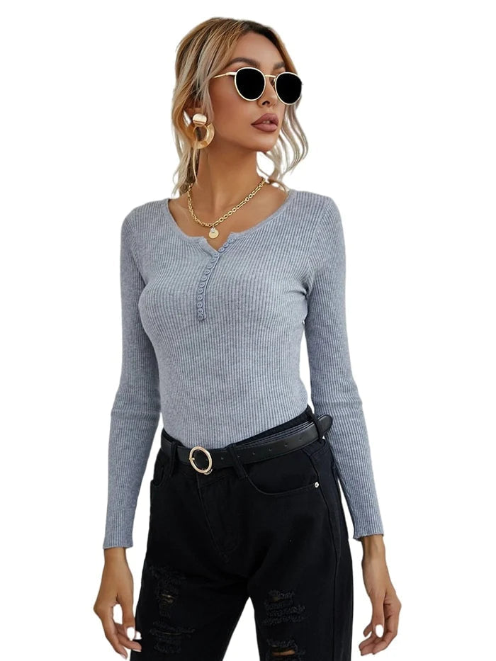 Drune | Shirt I Damen V-Ausschnitt Pullover