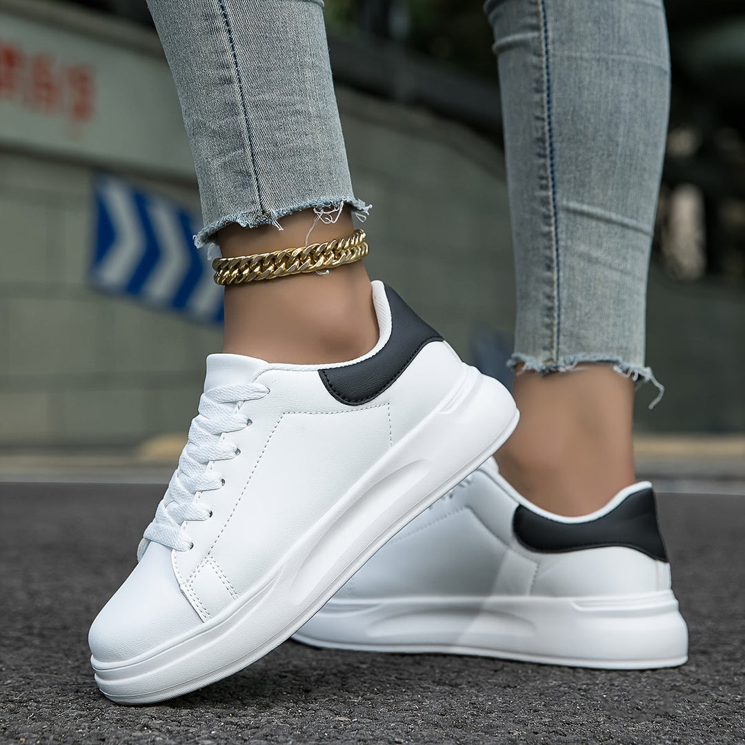 Drune | Saubere Weiße Ledersneaker Für Damen, Weiß
