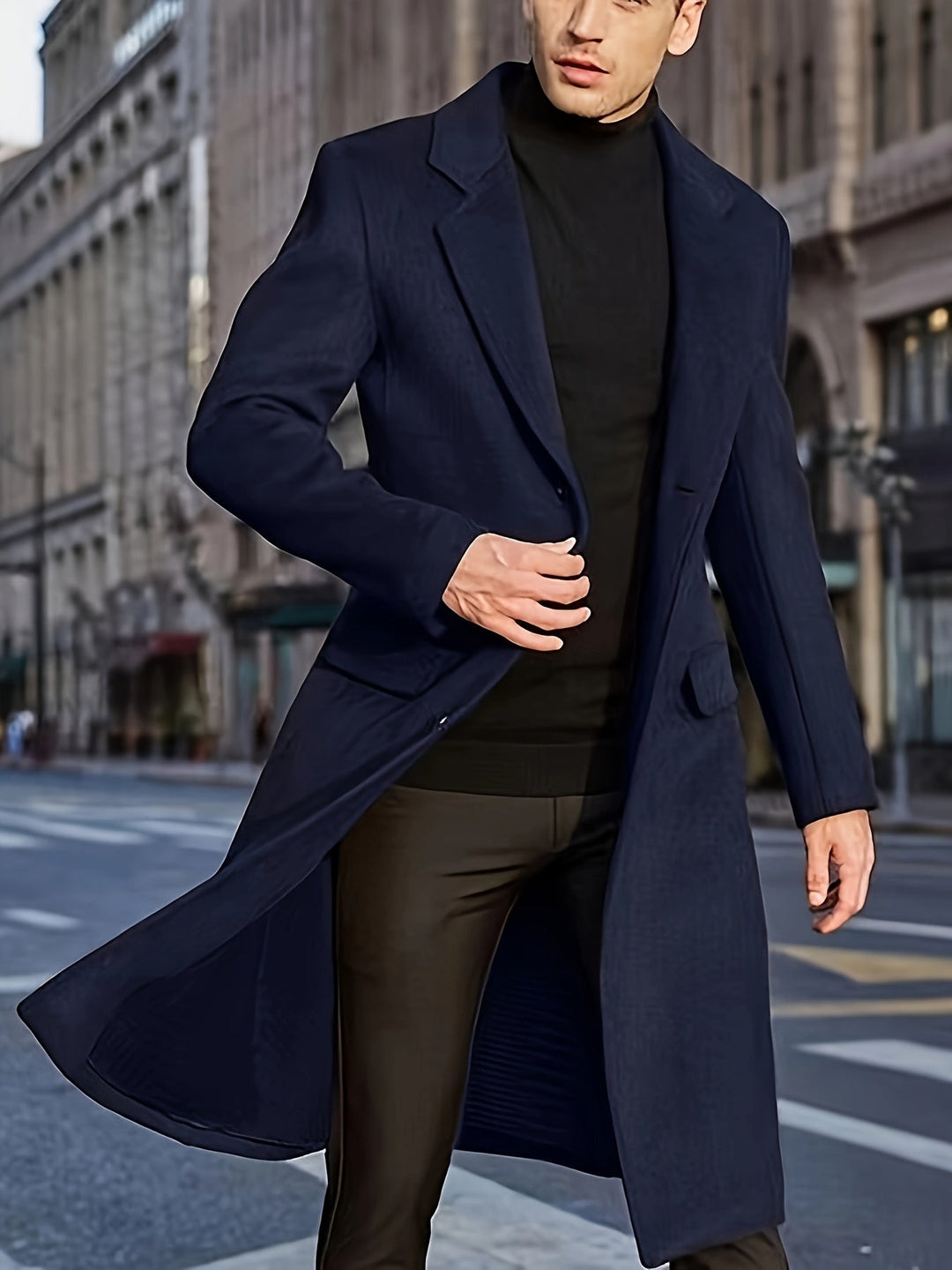 Drune |  Retro Trench Winterjacke Für Herren - Perfekt für Outdoor-Aktivitäten
