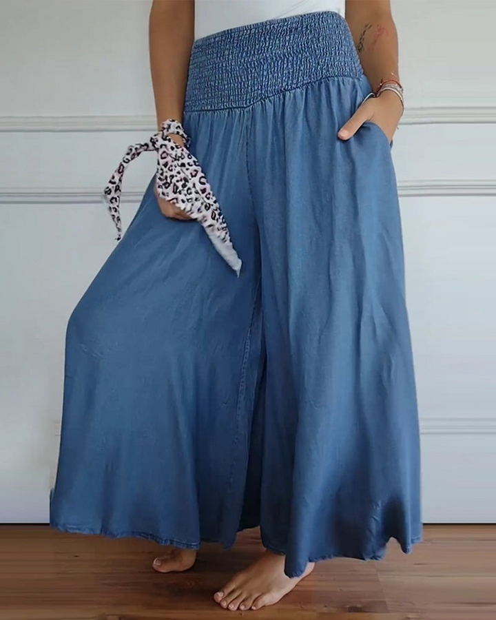 Drune | Hoch-Taillierte Hose für Frauen Baggy