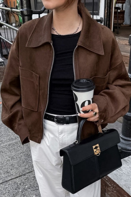 Drune | Wildleder Oversized Vintage Jacke