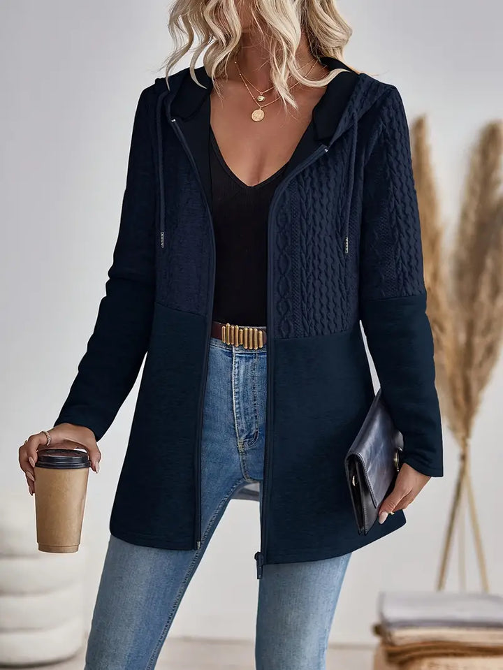 Drune | Damen Kapuzen Sweatshirt mit Reißverschluss