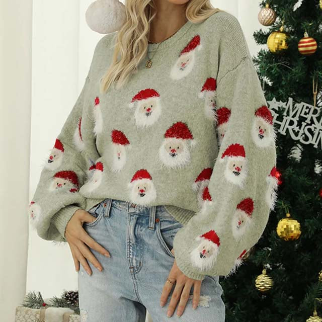 Drune | Modischer Weihnachtsstrickpullover für Damen